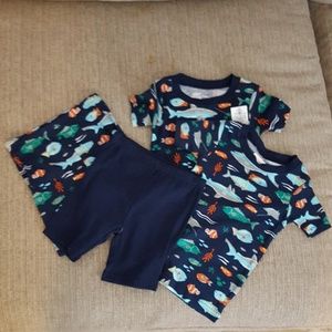 Carter's 4-PC Blue Shark Short Set 18 Months - NWT